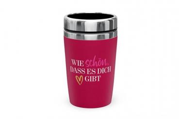 LaVida Thermobecher, Kaffeebecher to go "Wie schön, dass es dich gibt", 240 ml